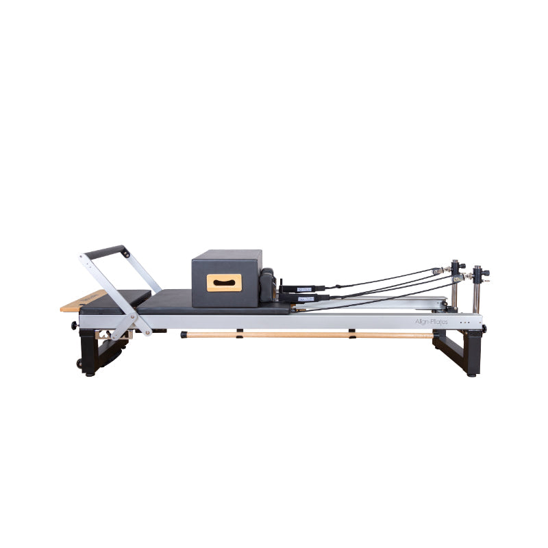 Align-Pilates A8-Pro Pilates Reformer with box side view