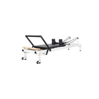 Align-Pilates R8-Pro Pilates Reformer White angled view