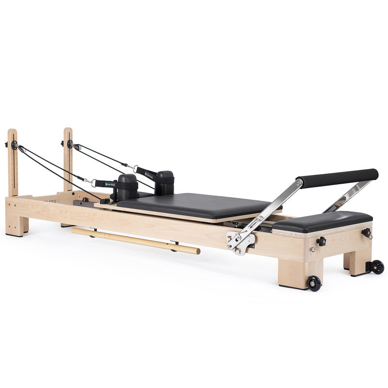 Elina Pilates Lignum Reformer in Black Angled View