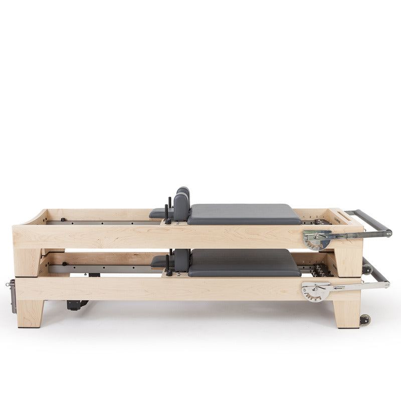 Elina Pilates Elina Pilates Wood Reformer for ELITE With Tower 2 stacked grey