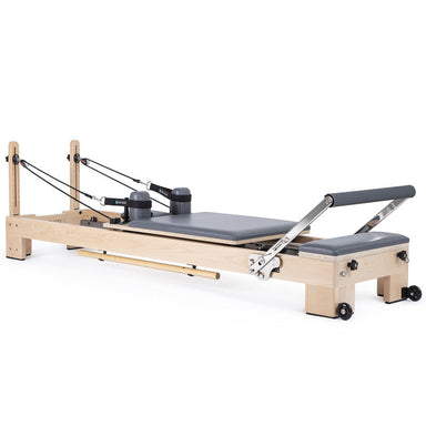 Elina Pilates Lignum Reformer in grey angled view