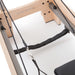 Elina Pilates Elina Pilates Wood Reformer for ELITE With Tower in black view of components.