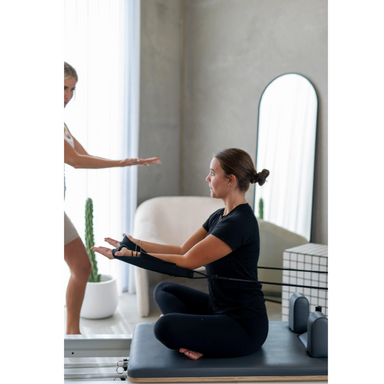 queen reformer with half trapeze at home reformer