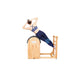 woman exercising on the sportline ladder barrel