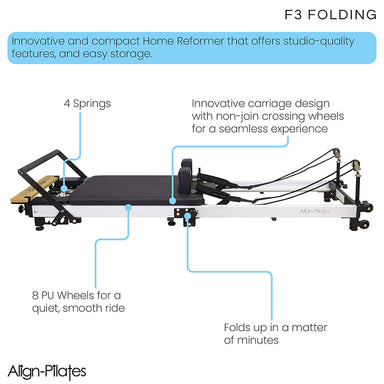 align pilates f3 folding pilates reformer