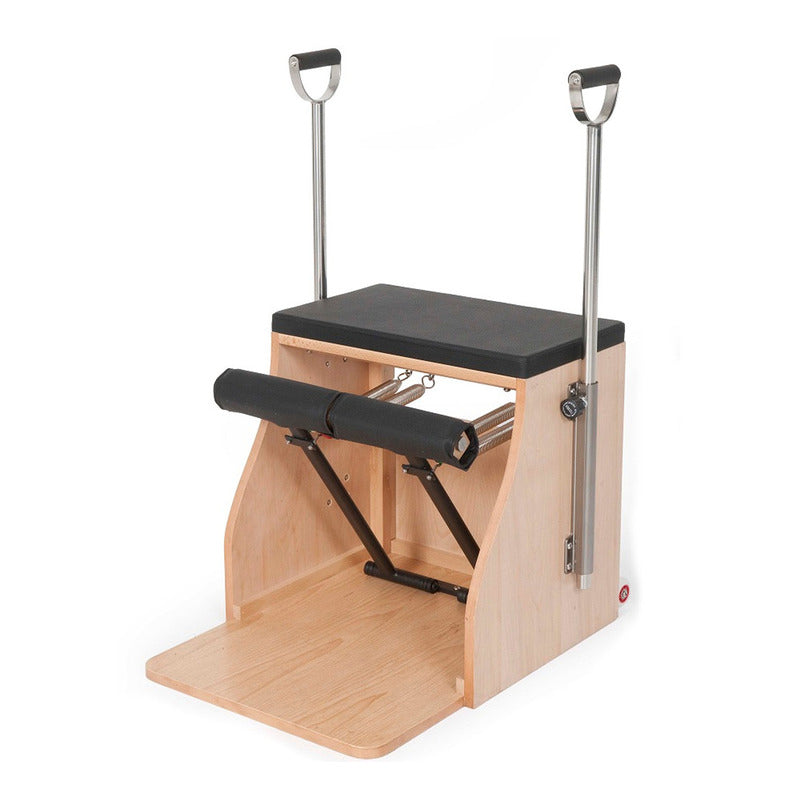 elina pilates wood combo chair in black