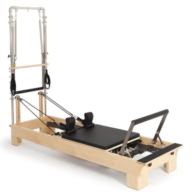 Elina Pilates Wood Reformer with tower in black