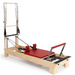 Elina Pilates Cadillac Wood Reformer with tower in red