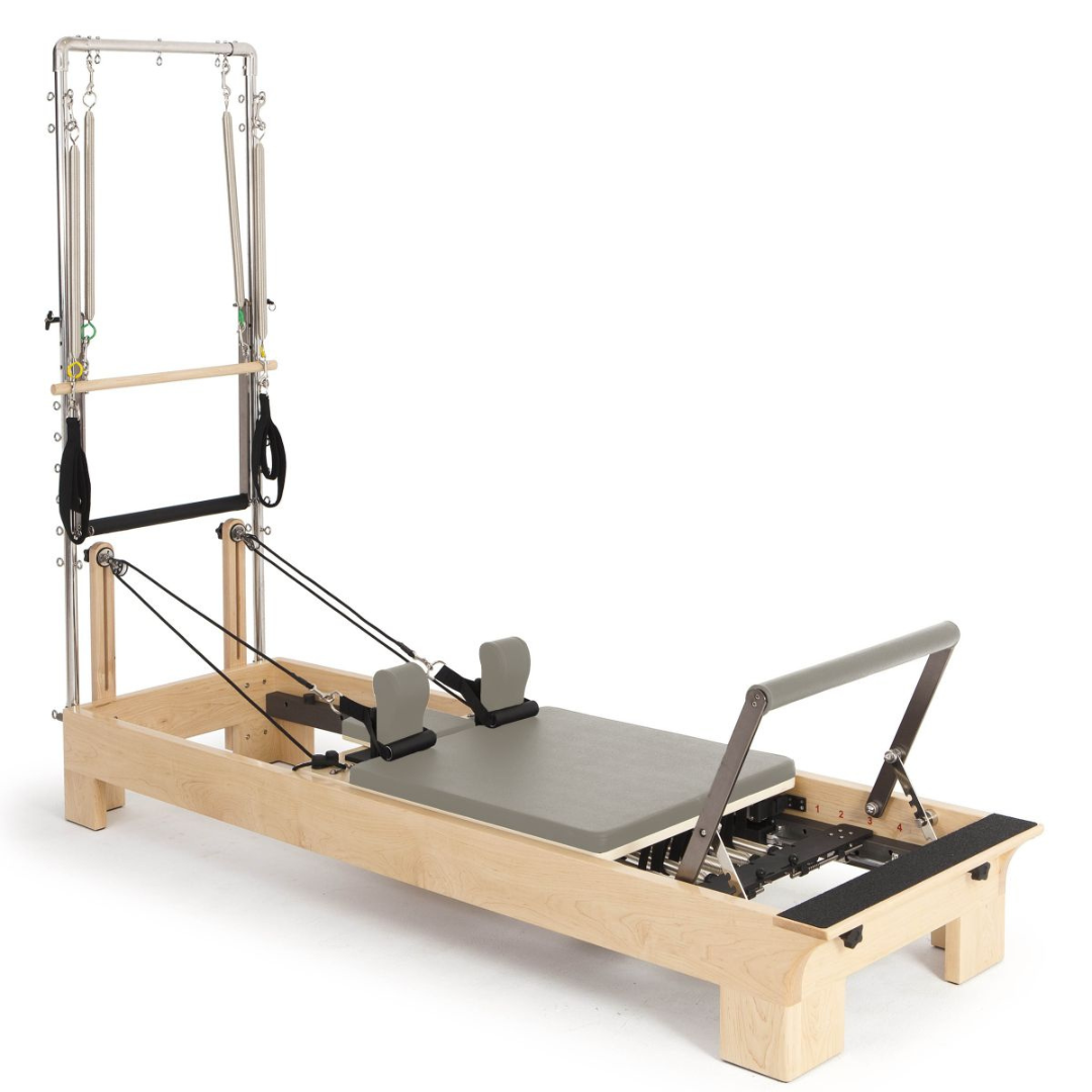 Elina Pilates Wood Reformer with tower  mocha